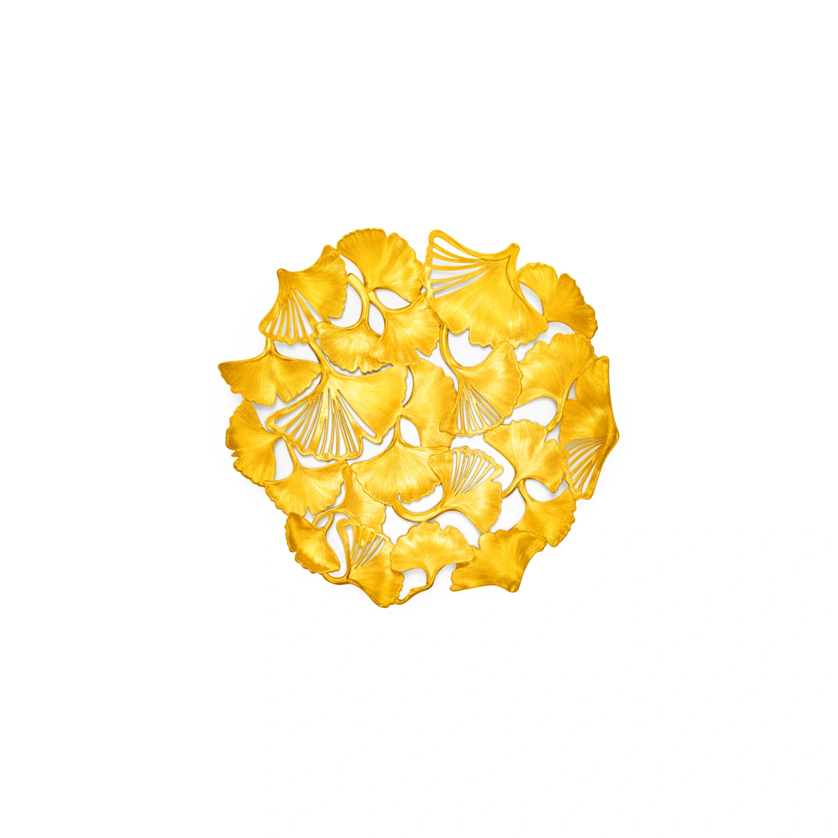Ginkgo Leaf Fruit Plate 999 Gold Ornament