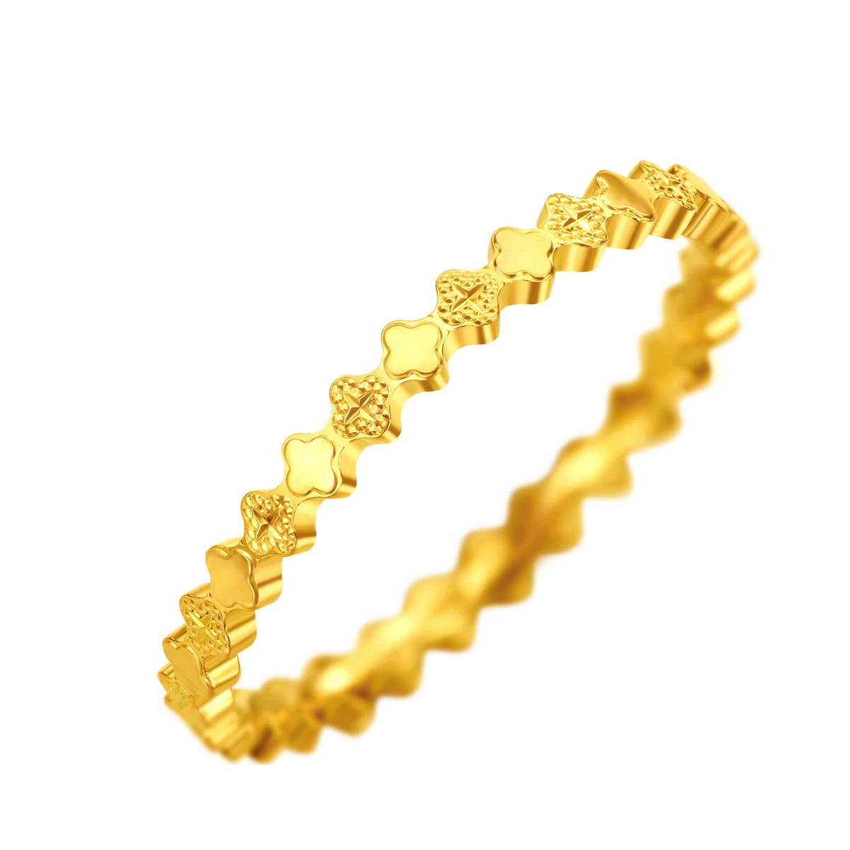 Four Leaf Clover 999 Gold ring