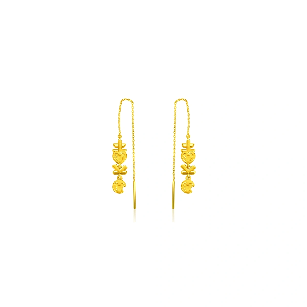 Mickey Mouse 999 Gold earrings