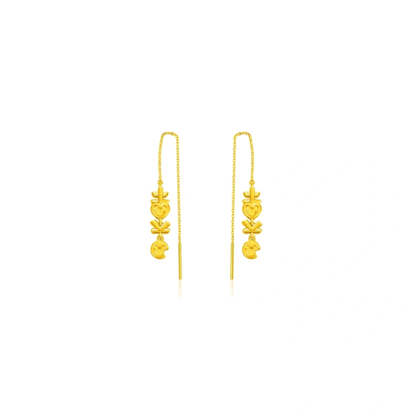 Mickey Mouse 999 Gold earrings