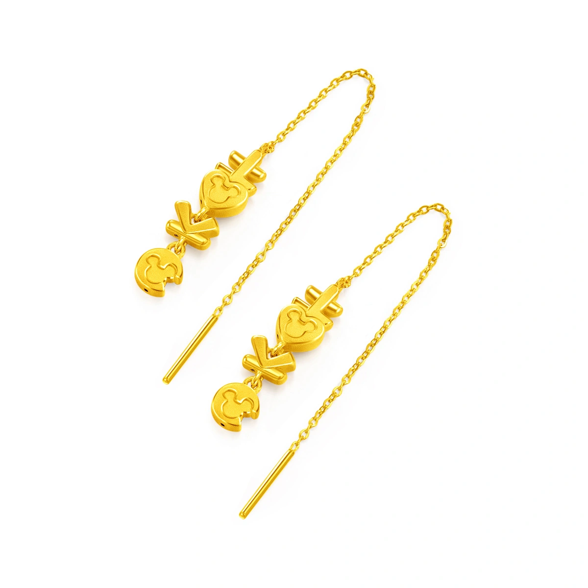 Mickey Mouse 999 Gold earrings
