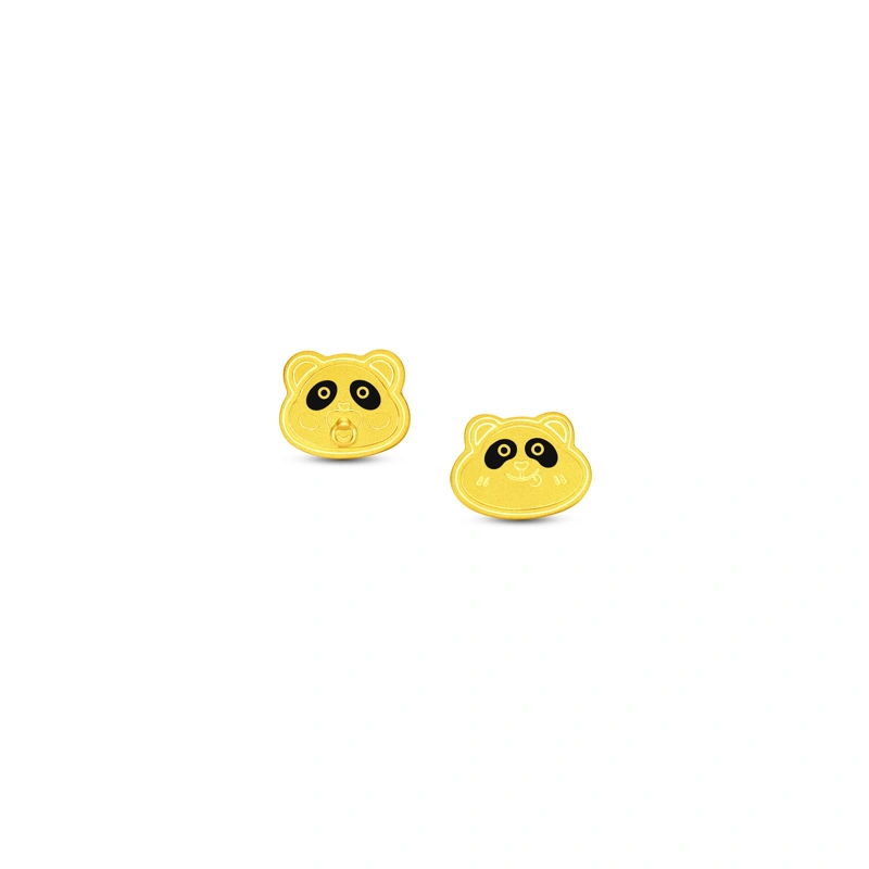 Panda 999 Gold earrings