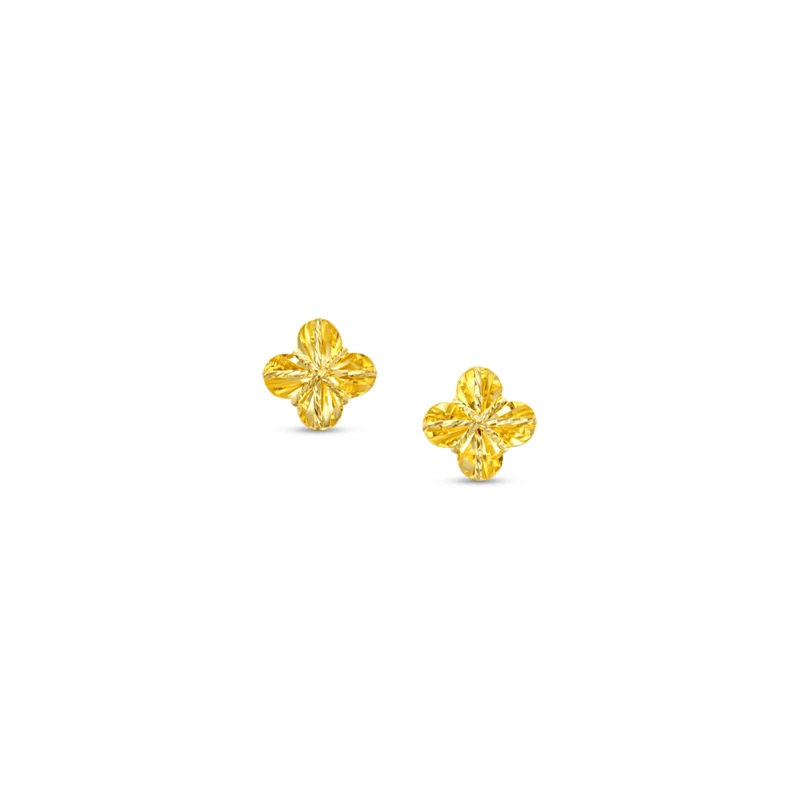 Four Leaf Clover 999 Gold earrings