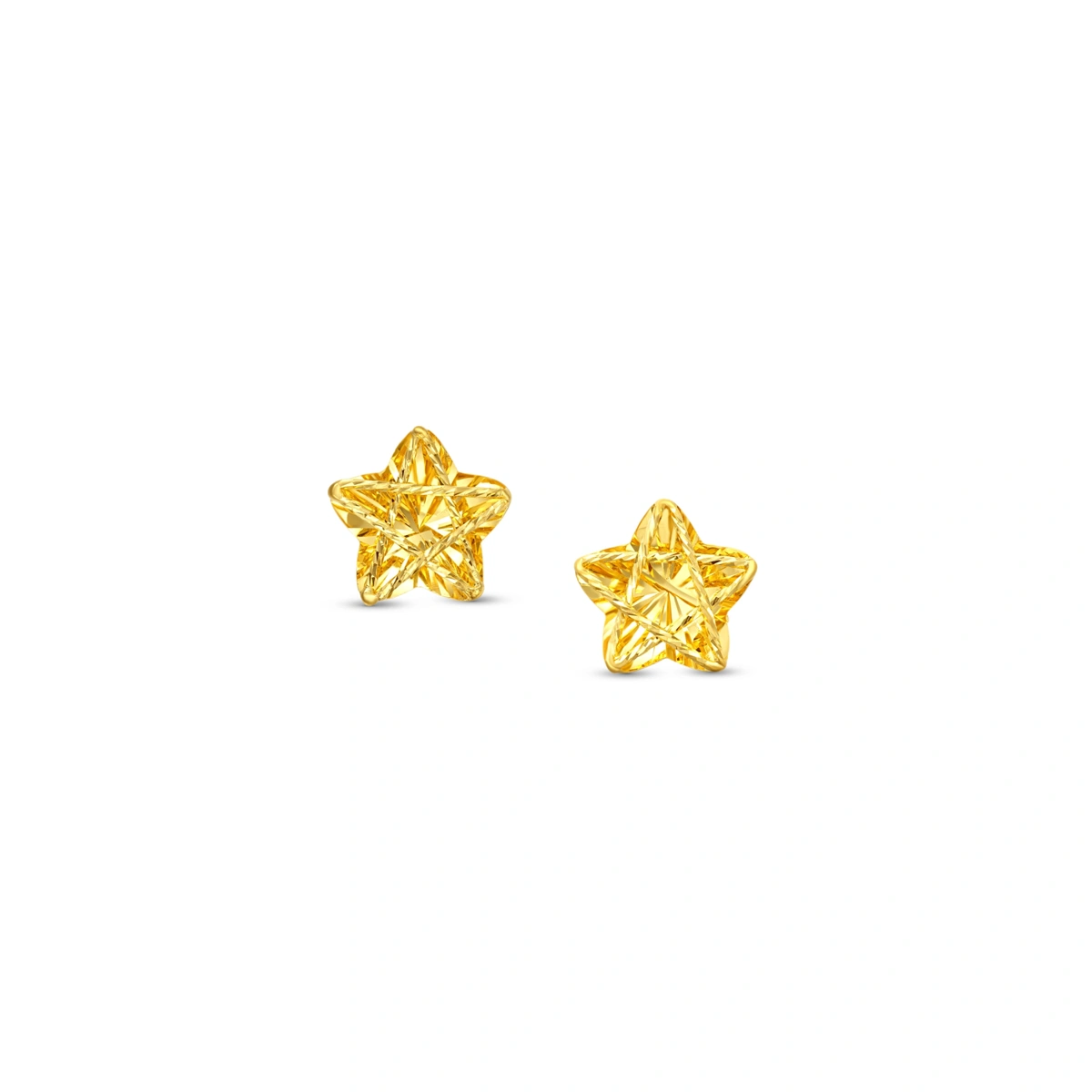 Star Shaped 999 Gold earrings
