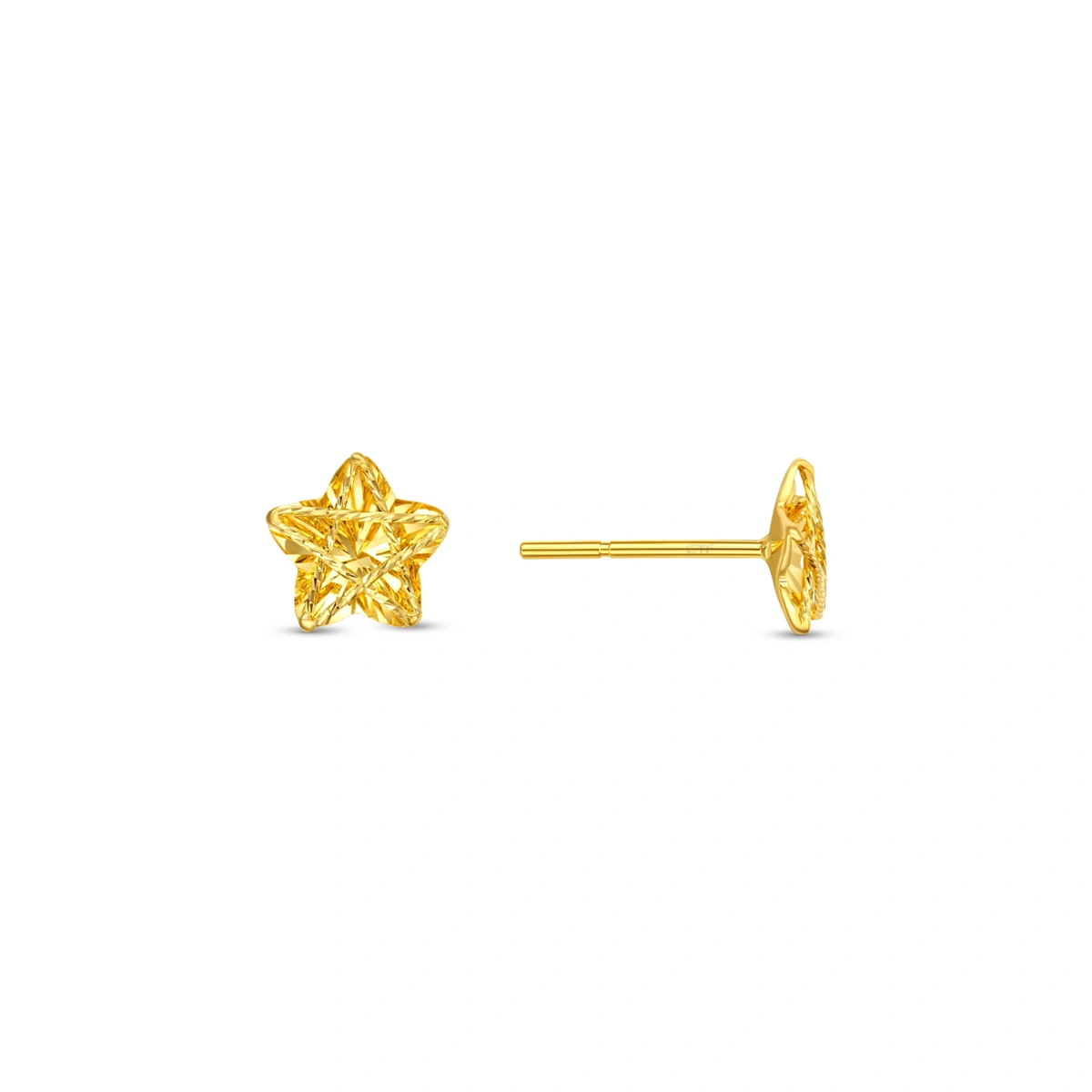 Star Shaped 999 Gold earrings