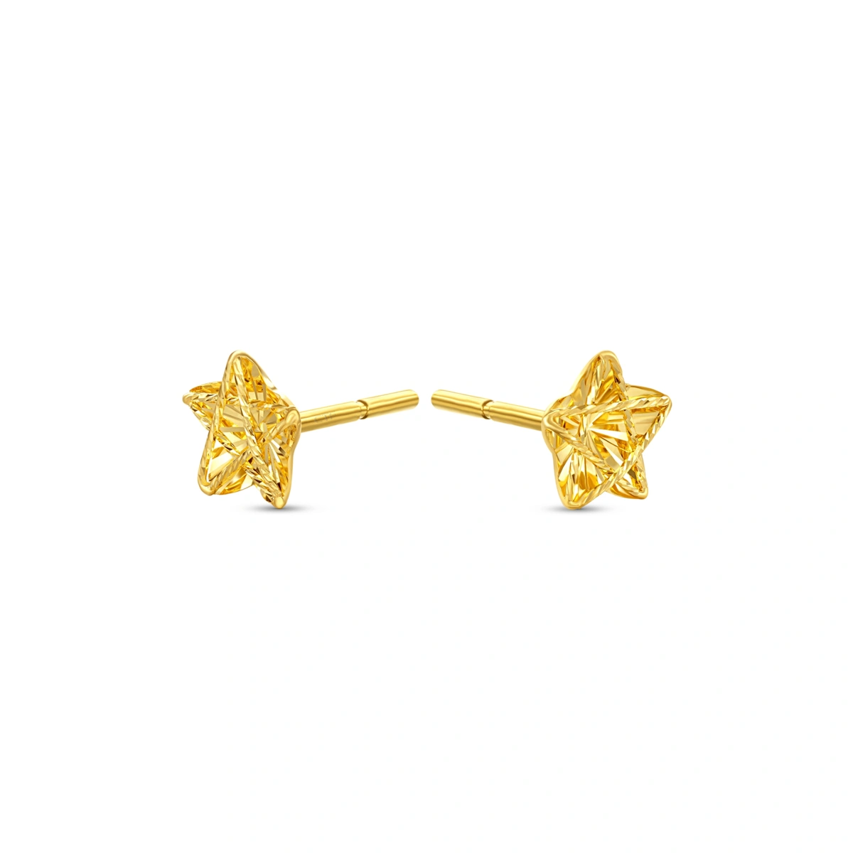 Star Shaped 999 Gold earrings