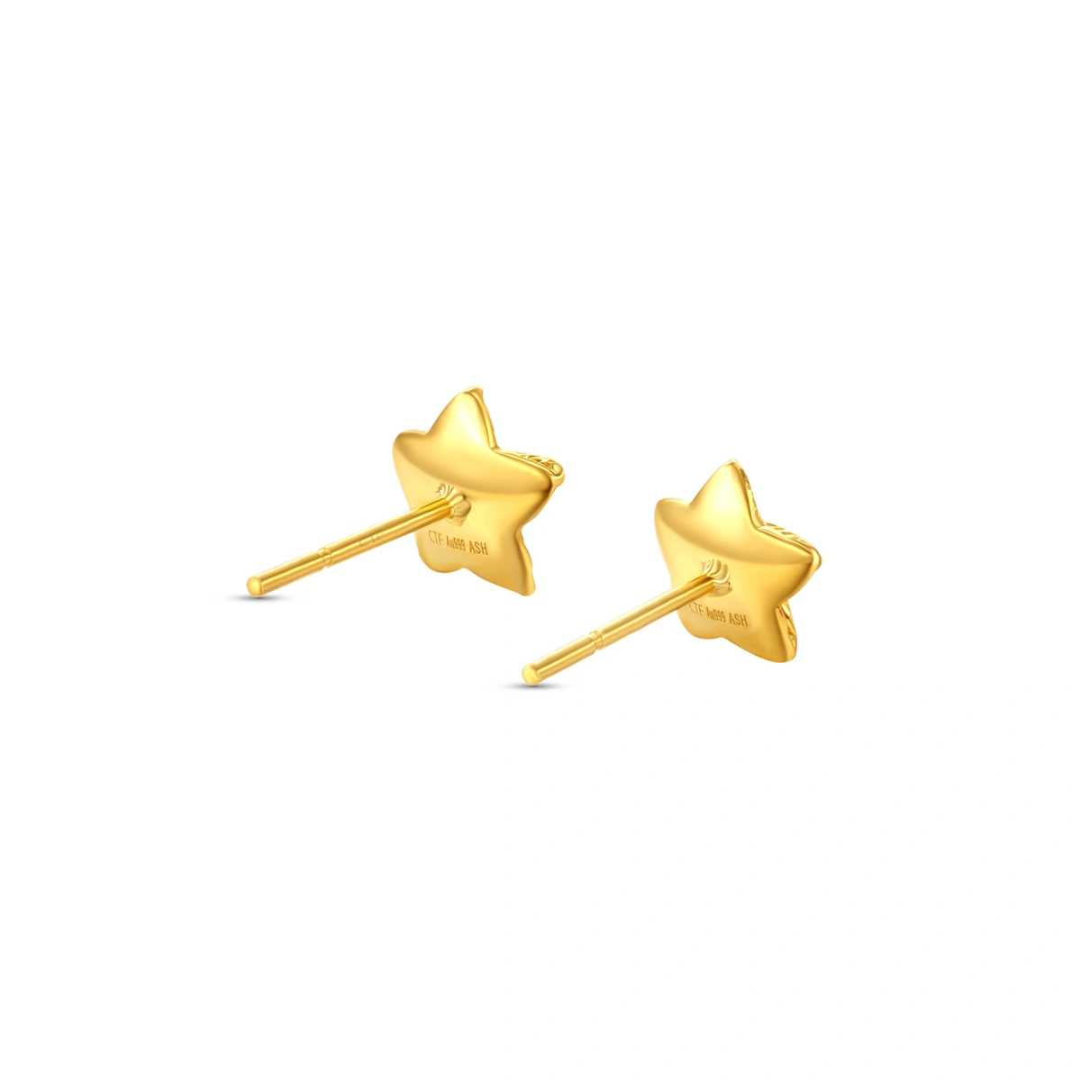 Star Shaped 999 Gold earrings