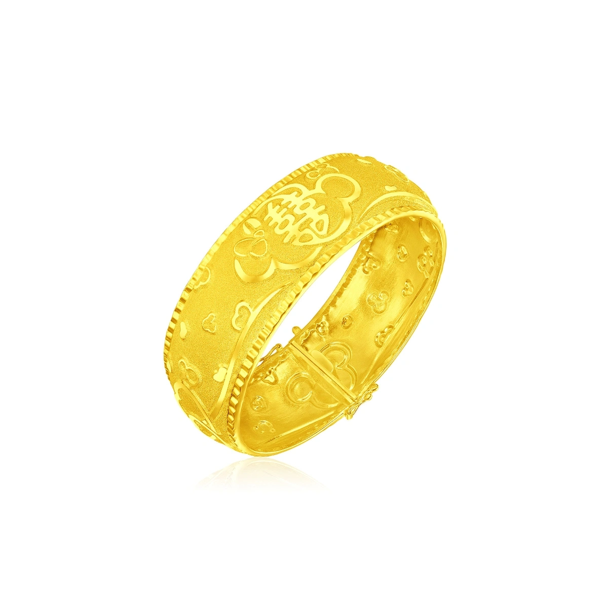 Mickey Mouse & Minnie Mouse 999.9 Gold bangle