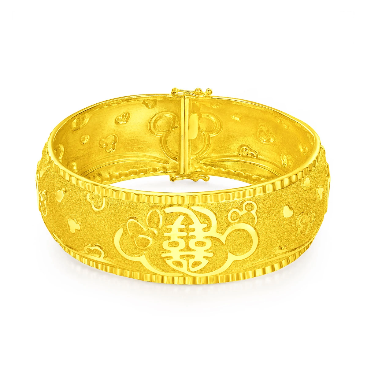 Mickey Mouse & Minnie Mouse 999.9 Gold bangle