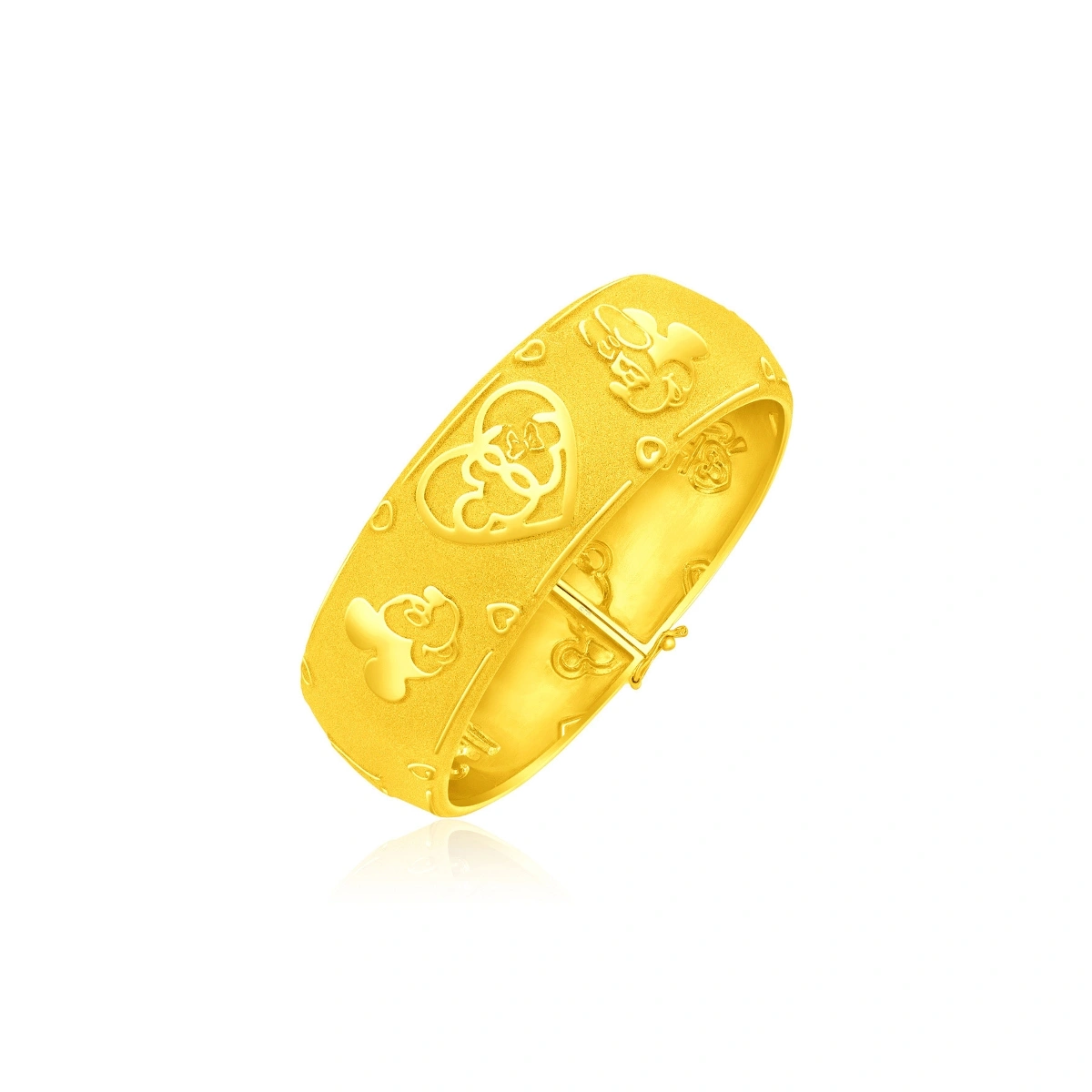Mickey Mouse & Minnie Mouse 999.9 Gold bangle