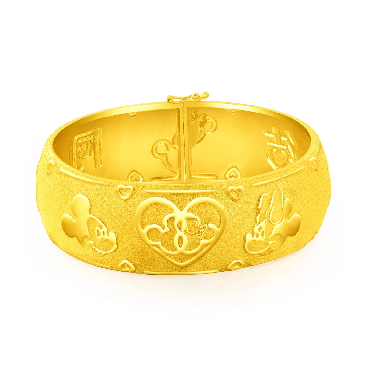 Mickey Mouse & Minnie Mouse 999.9 Gold bangle