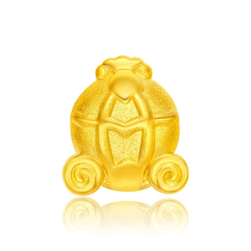 Pumpkin Carriage 999 Gold charm