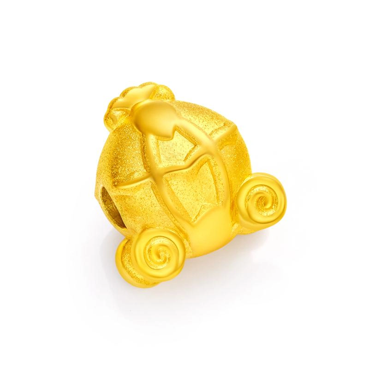 Pumpkin Carriage 999 Gold charm