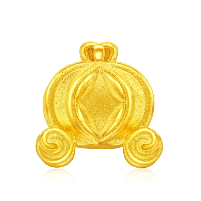 Pumpkin Carriage 999 Gold charm