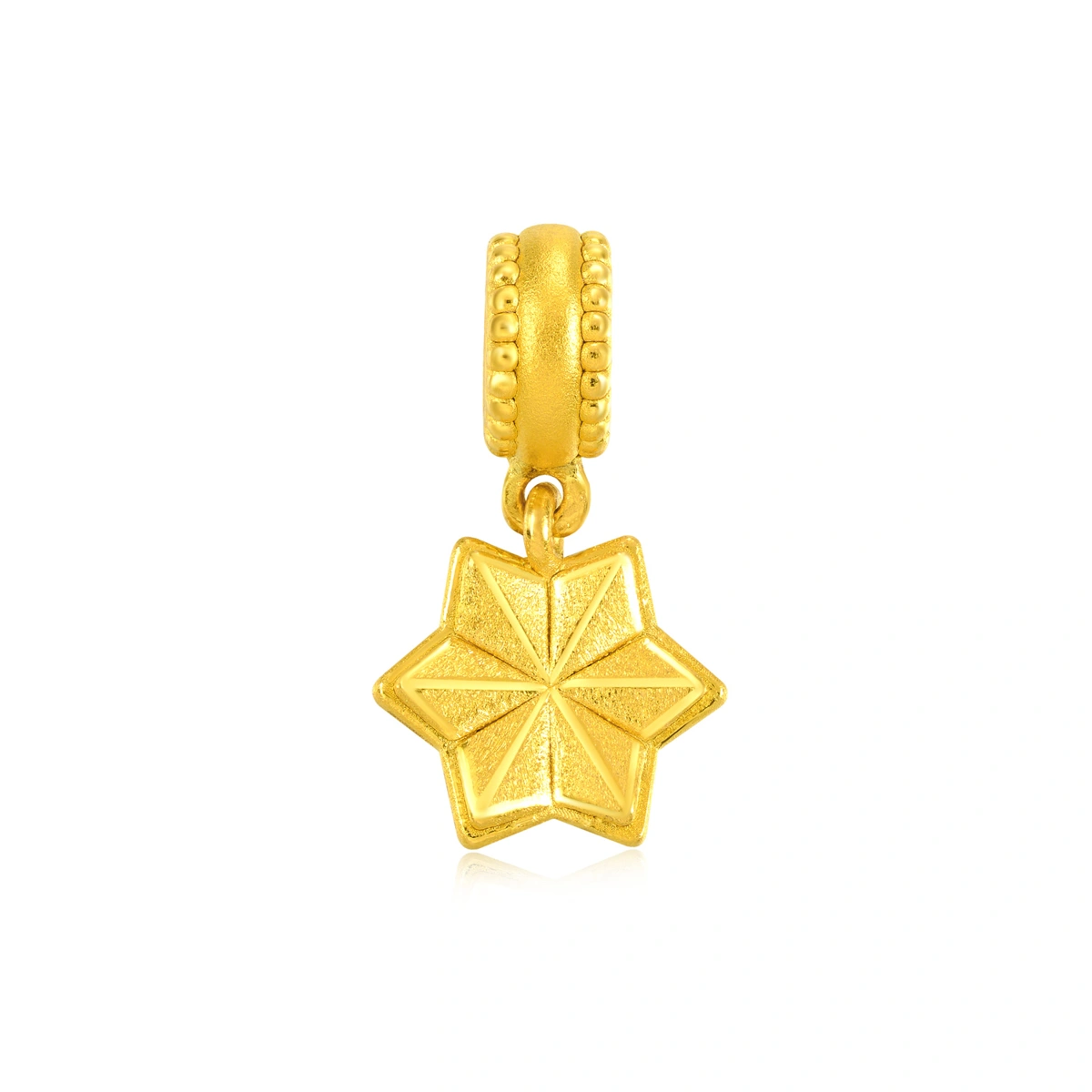 Snowflake 999 Gold charm
