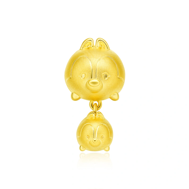 鋼牙奇奇與大鼻帝帝999足金工藝精品串飾