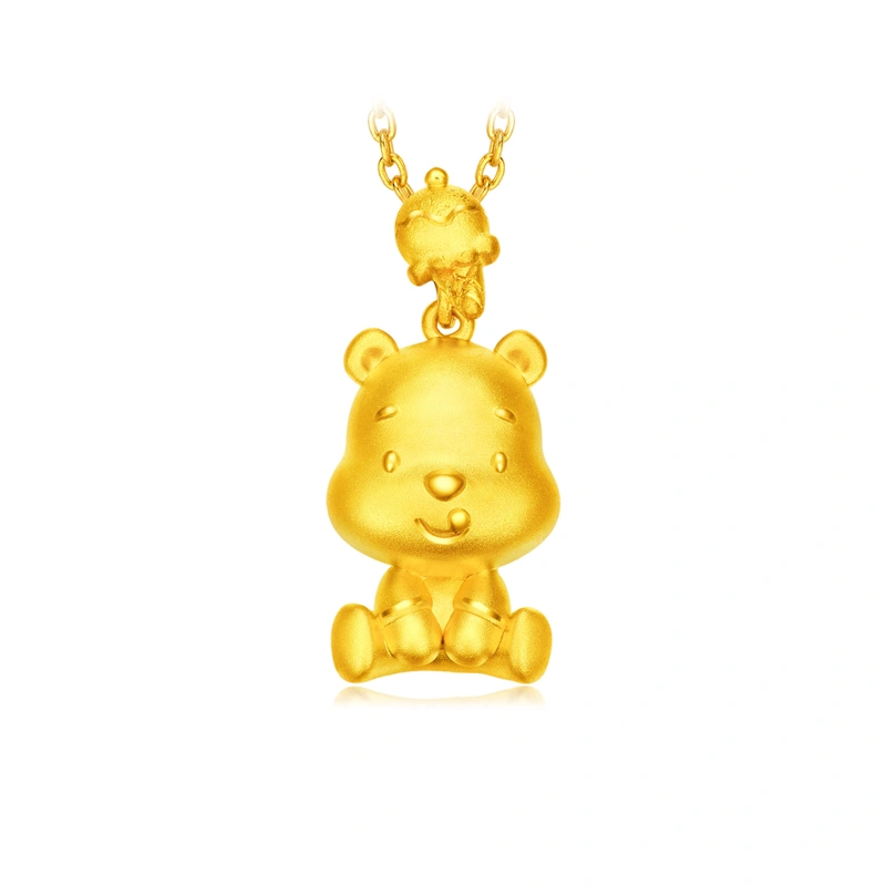 Winnie the Pooh 999 Gold pendant