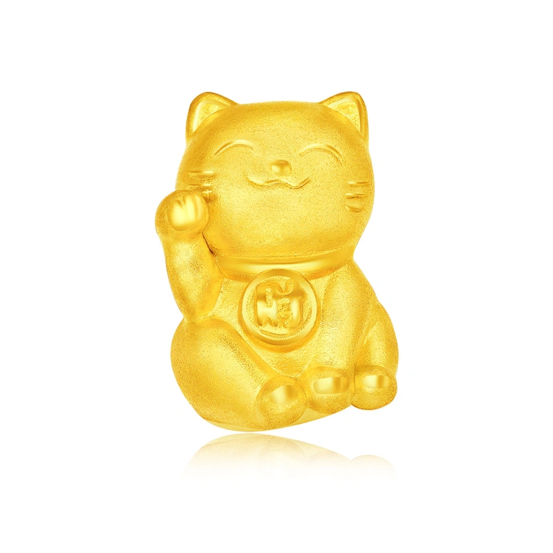 招財貓999足金工藝精品串飾