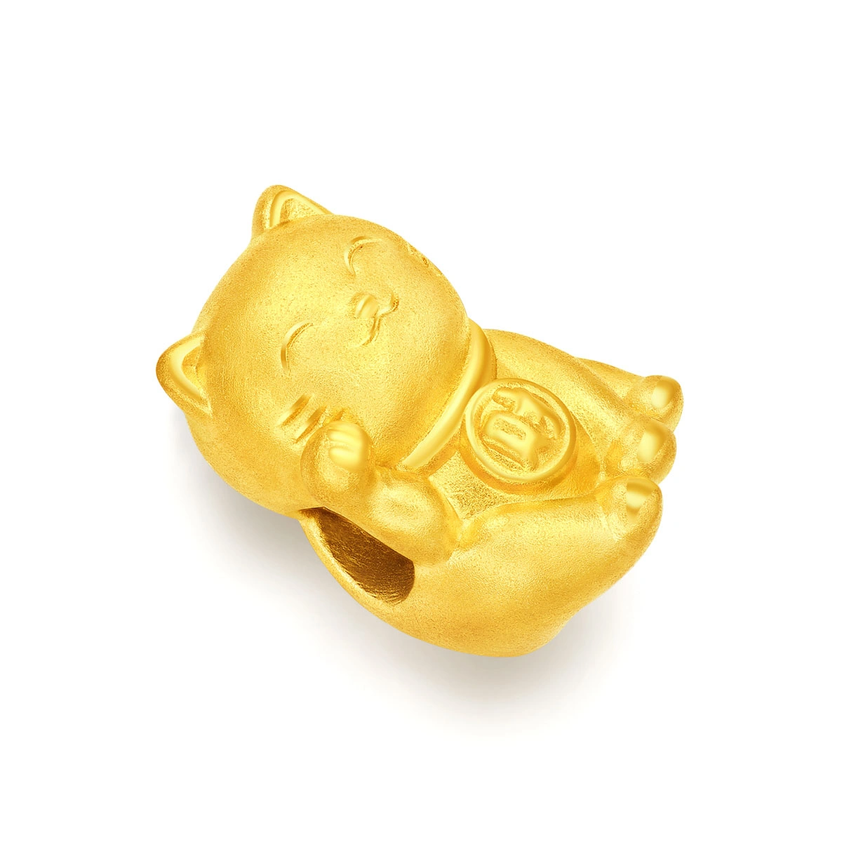 招財貓999足金工藝精品串飾