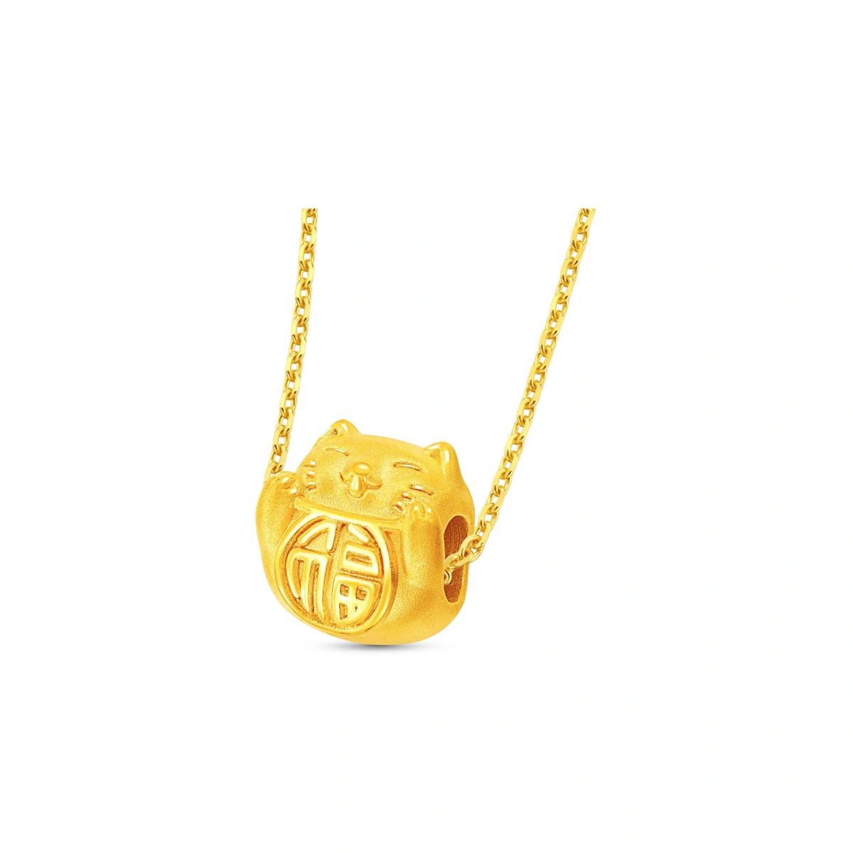 招財貓999足金工藝精品串飾
