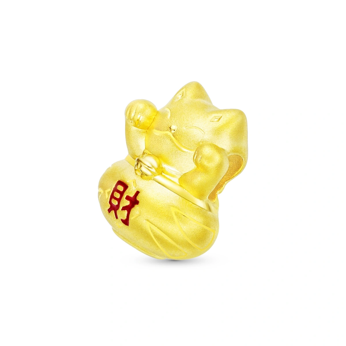 Fortune Cat 999 Gold charm