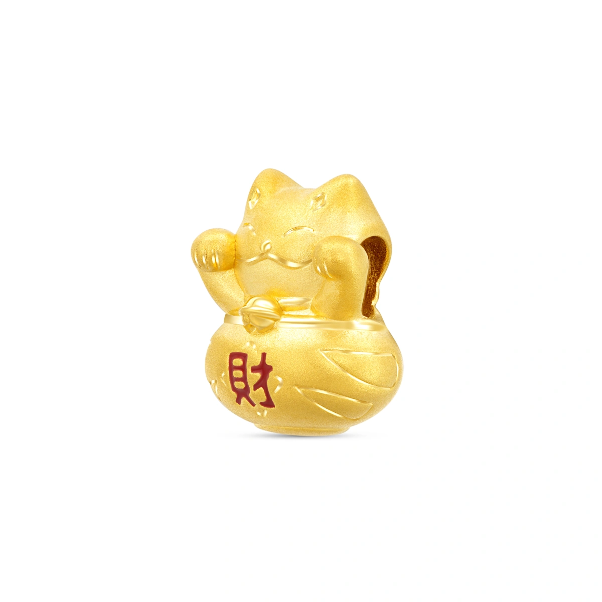 招財貓999足金工藝精品串飾