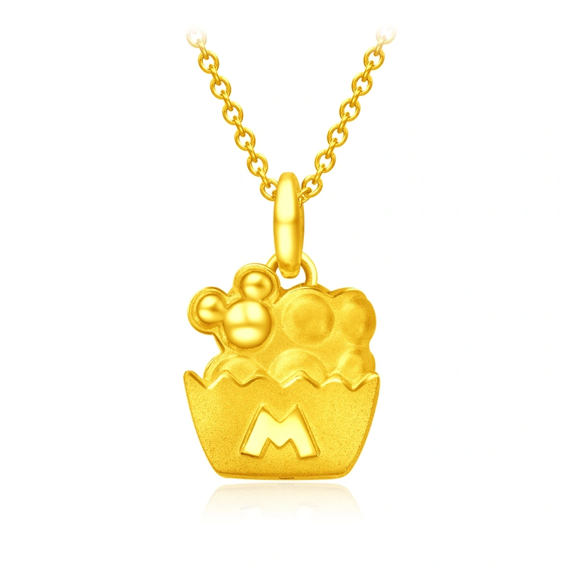 Foodie Collection - Egg Waffle Mickey Mouse 999 Gold pendant