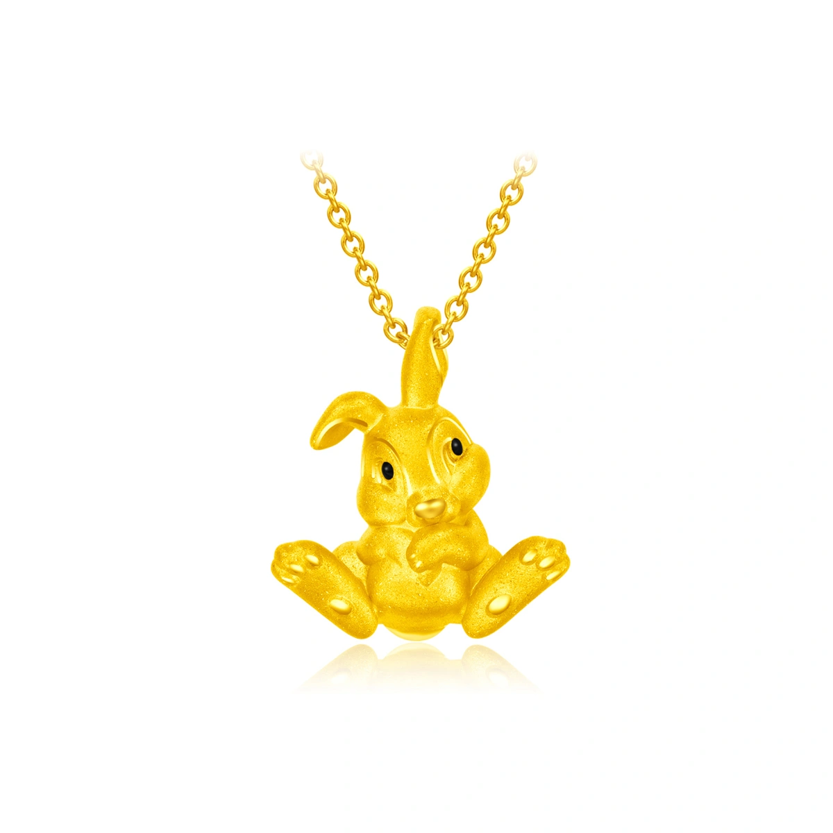 Thumper & Miss Bunny 999 Gold pendant