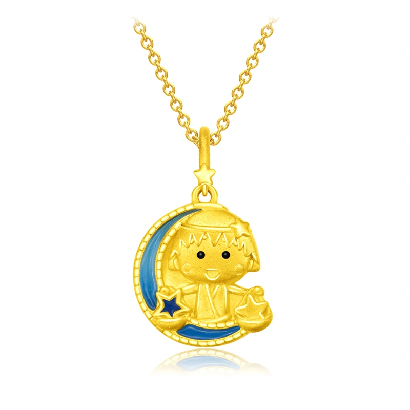 星座系列 - 天秤座小丸子999足金工藝精品串飾