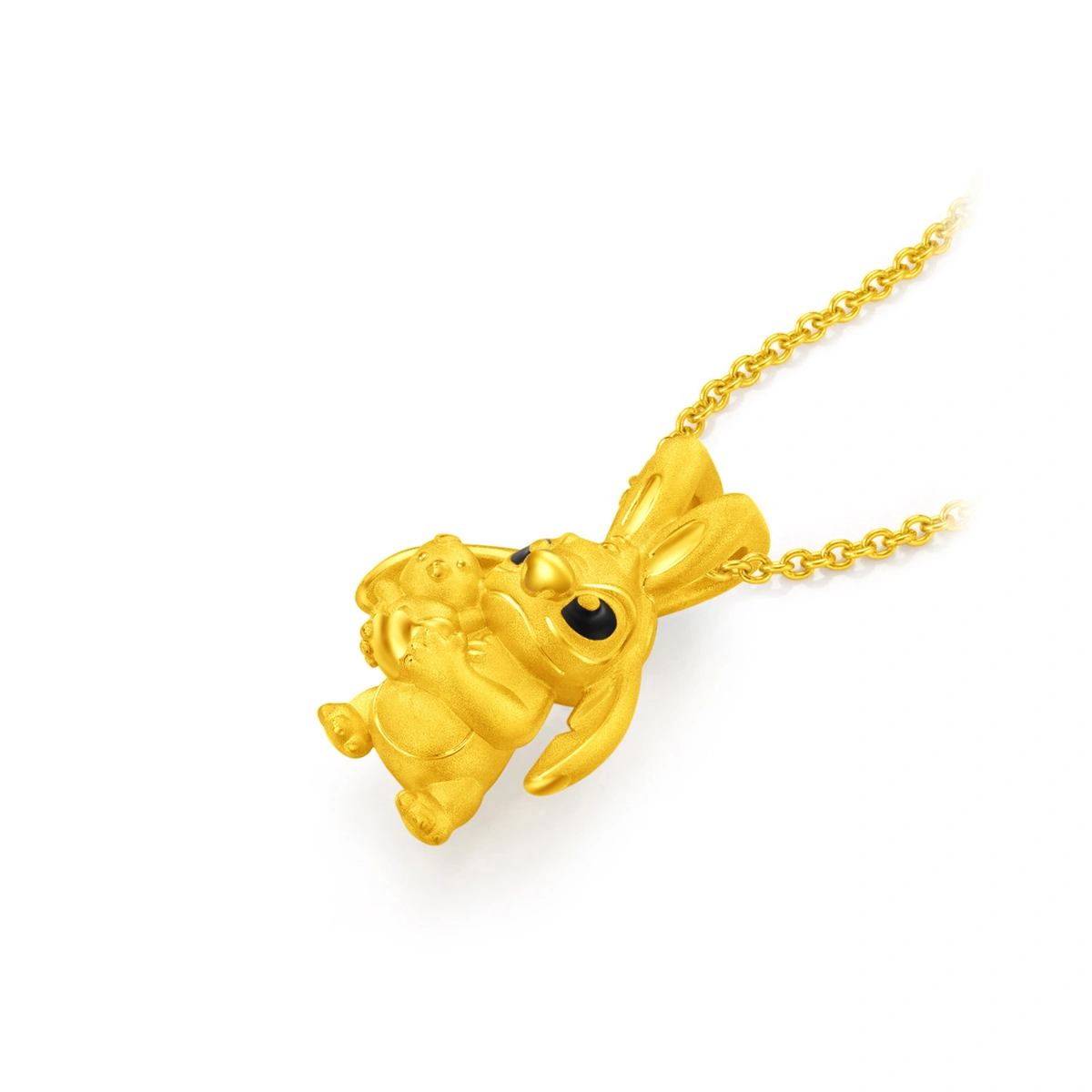 兔仔帽史迪仔999足金工藝精品吊墜