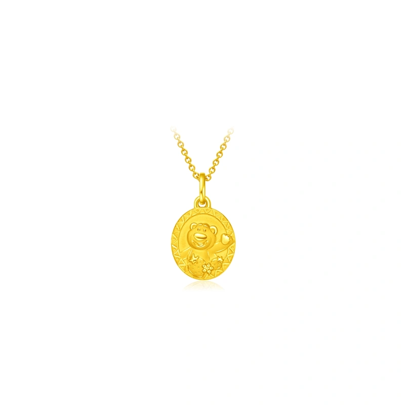 勞蘇與抱抱龍999足金工藝精品串飾
