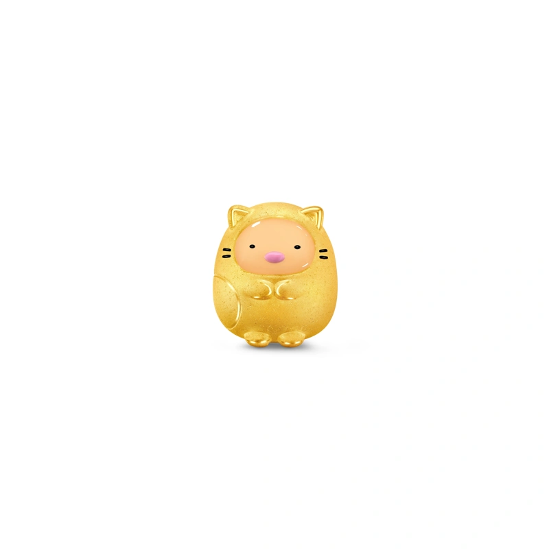 炸豬排999足金工藝精品串飾