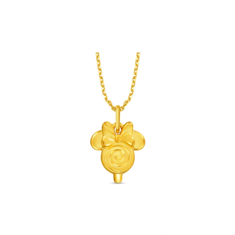 Minnie Lollipop 999 Gold pendant