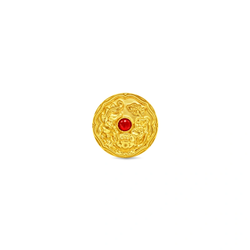 999 Gold charm