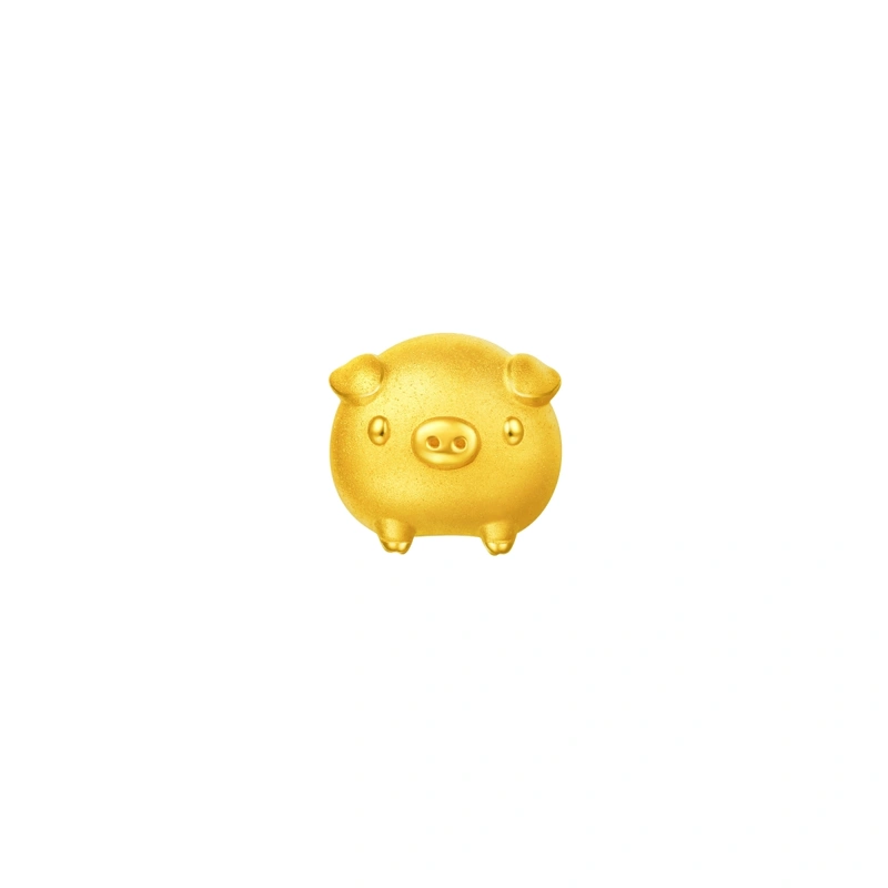 Flying Pig 999 Gold charm