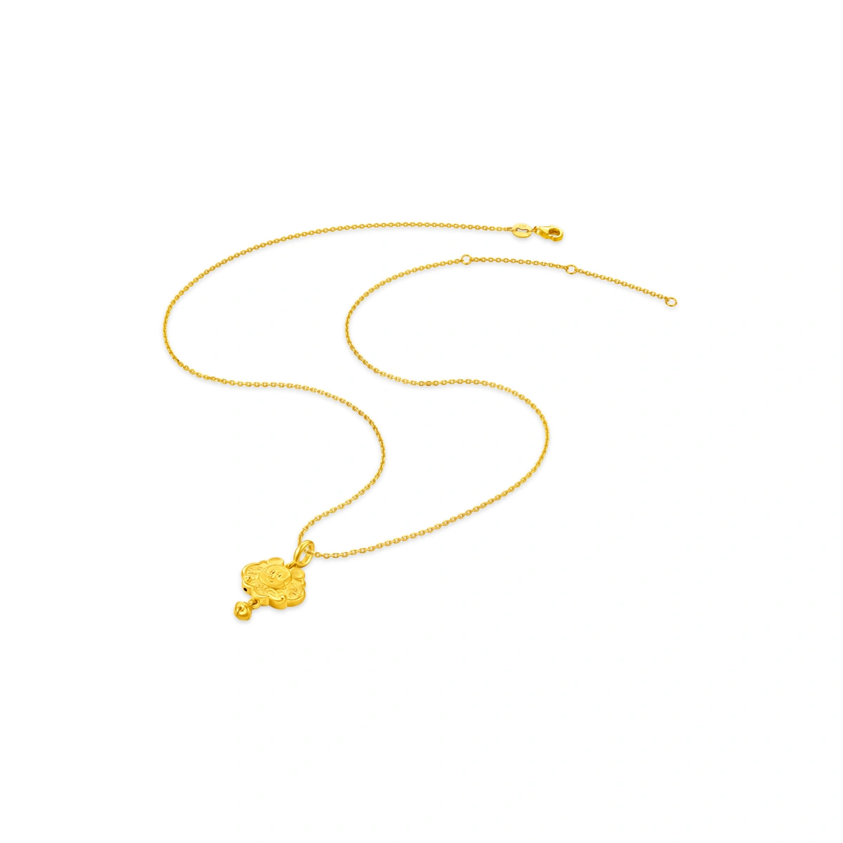 米奇平安鎖包999足金工藝精品吊墜