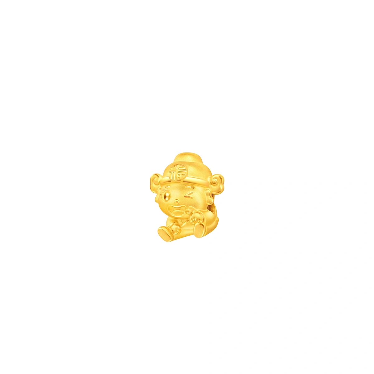 官帽福神999足金工藝精品串飾