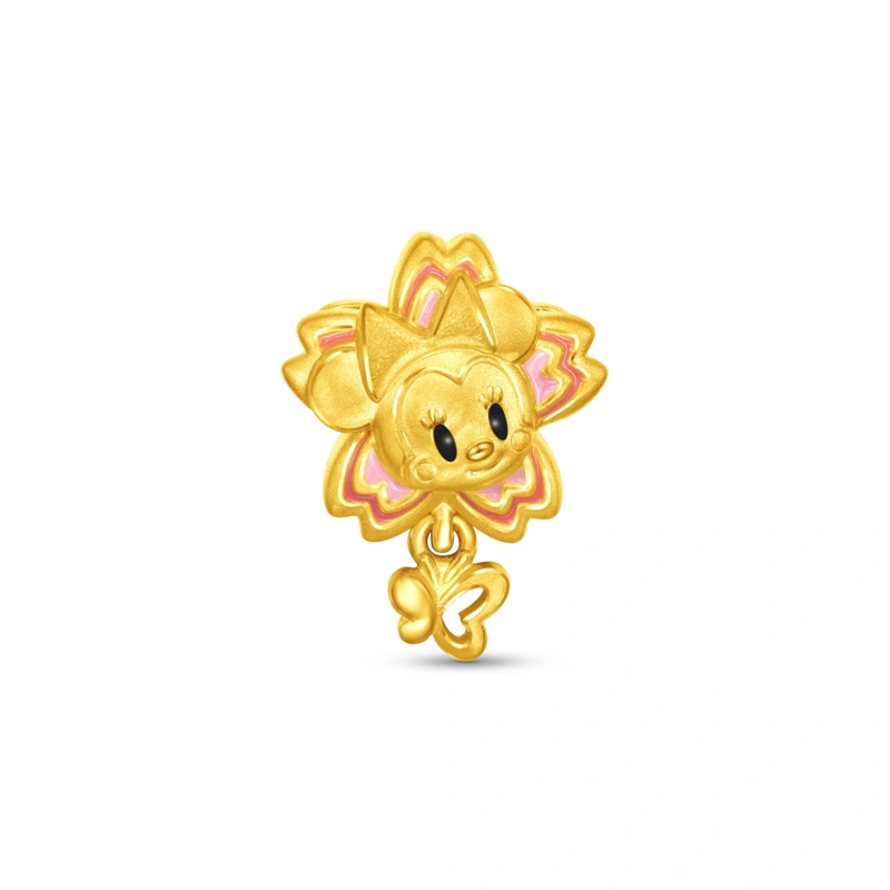 櫻花主題 - 米妮老鼠999足金工藝精品串飾