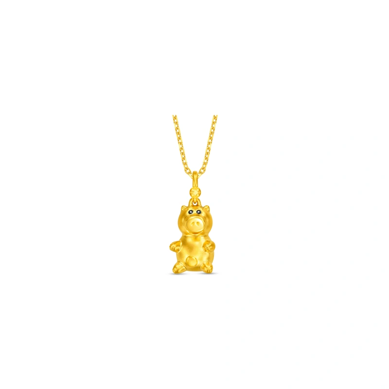 火腿999足金工藝精品吊墜
