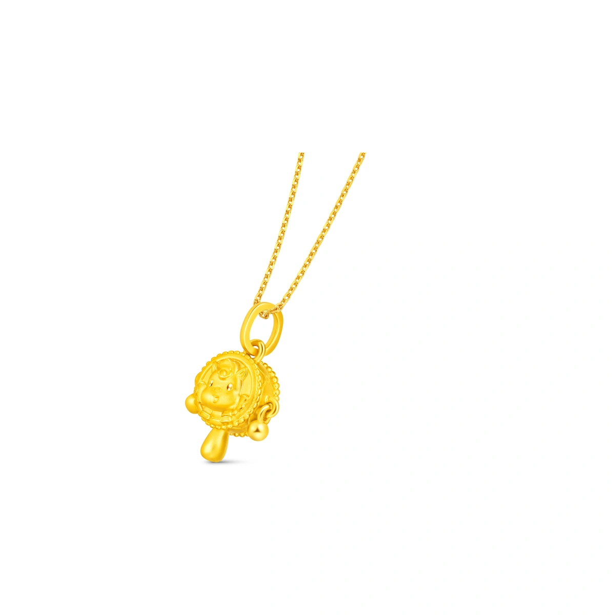 撥浪鼓999足金工藝精品吊墜