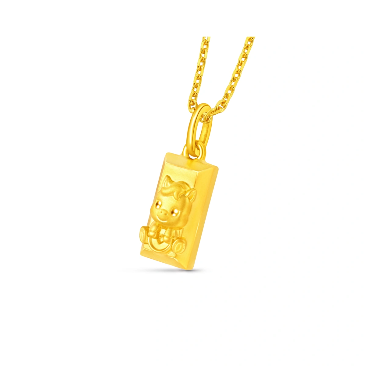 小金磚999足金工藝精品吊墜