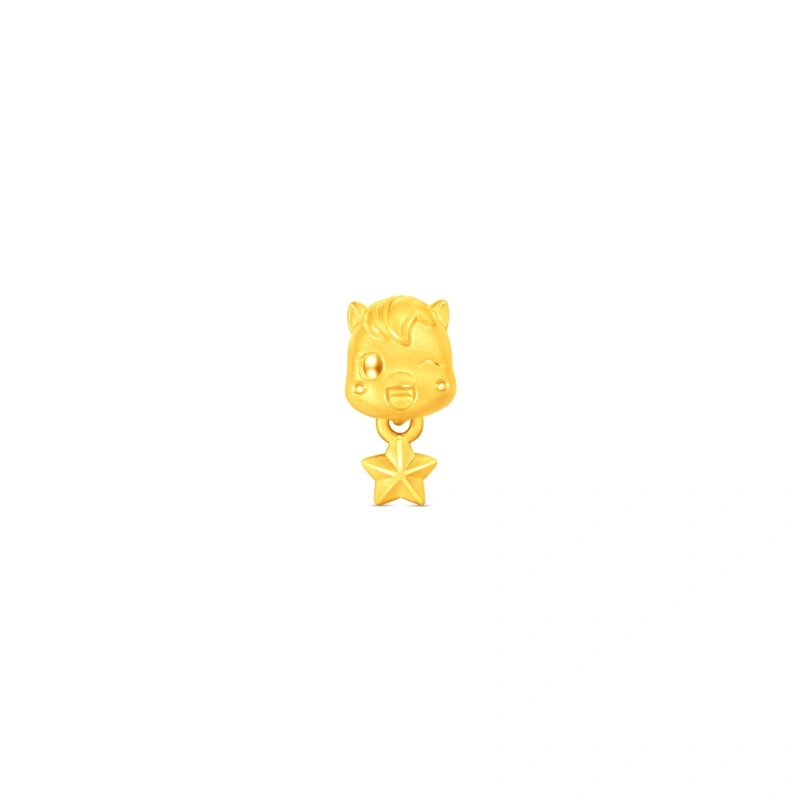999 Gold charm
