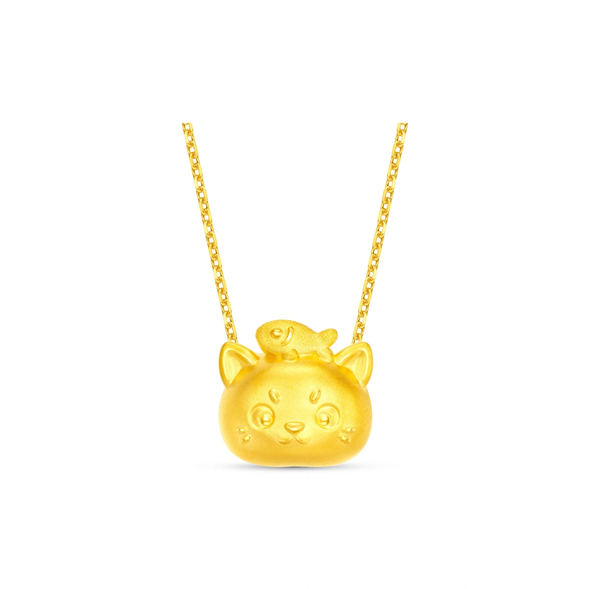 Fish & Cat 999 Gold charm