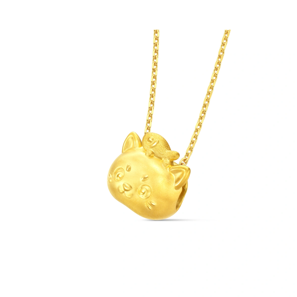 Fish & Cat 999 Gold charm