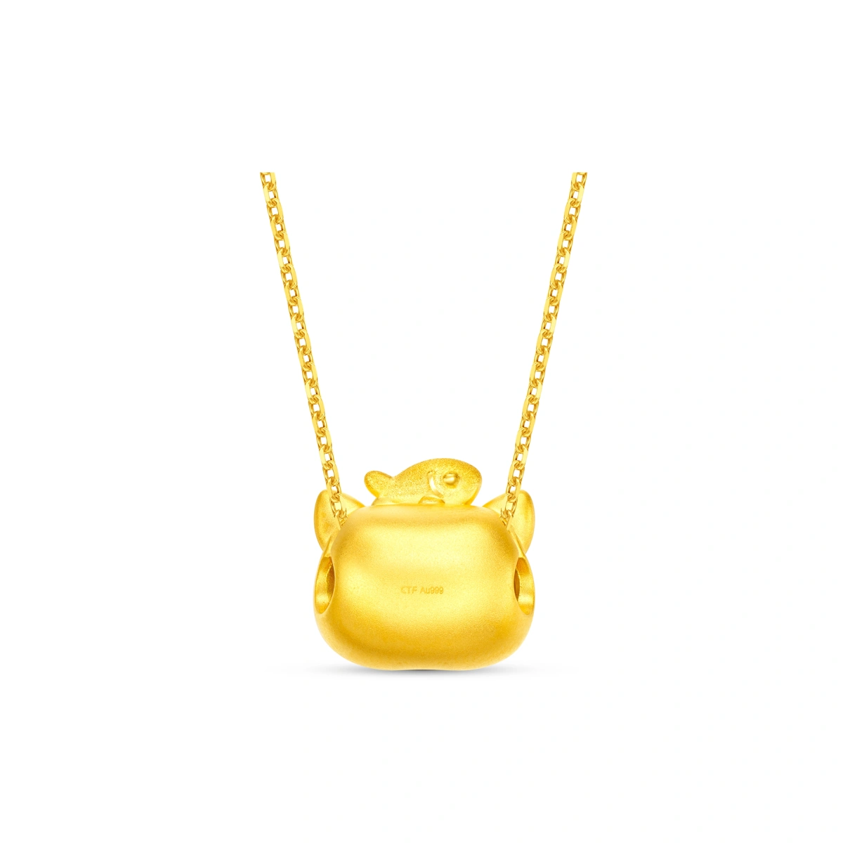 Fish & Cat 999 Gold charm