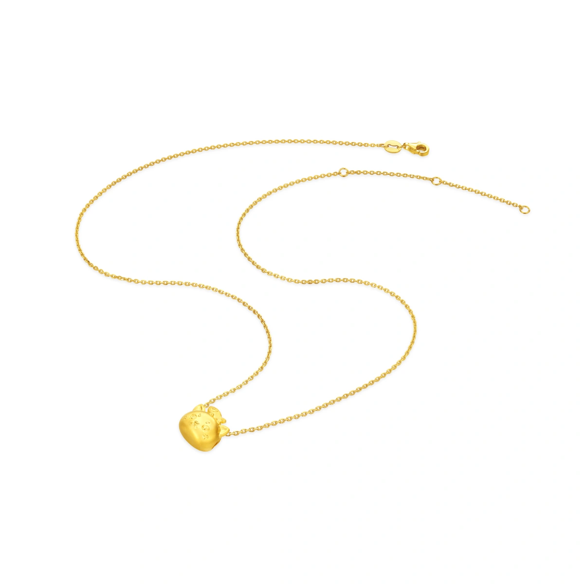 Fish & Cat 999 Gold charm