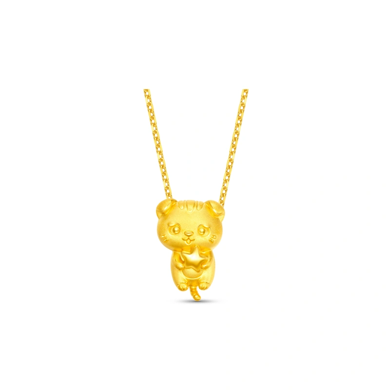 Cat 999 Gold charm