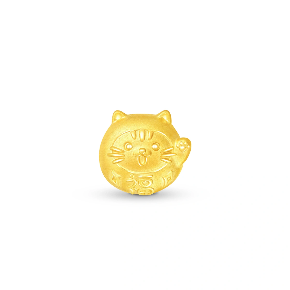 Fortune Cat 999 Gold charm