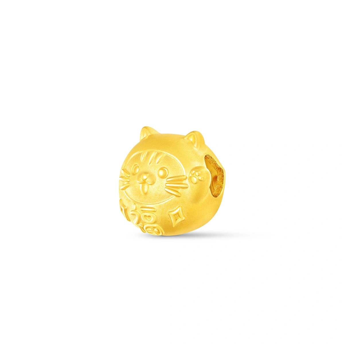 Fortune Cat 999 Gold charm