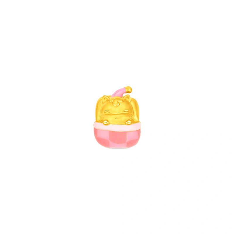 Sleeping Horse 999 Gold charm